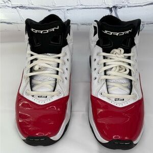 Jordan High-Top Sneakers in Red, White, and Black